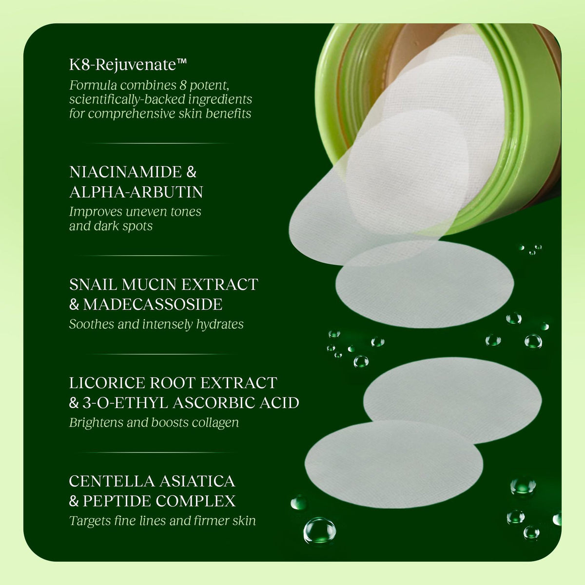 Exfoliating Centella Asiatica Toner Pads
